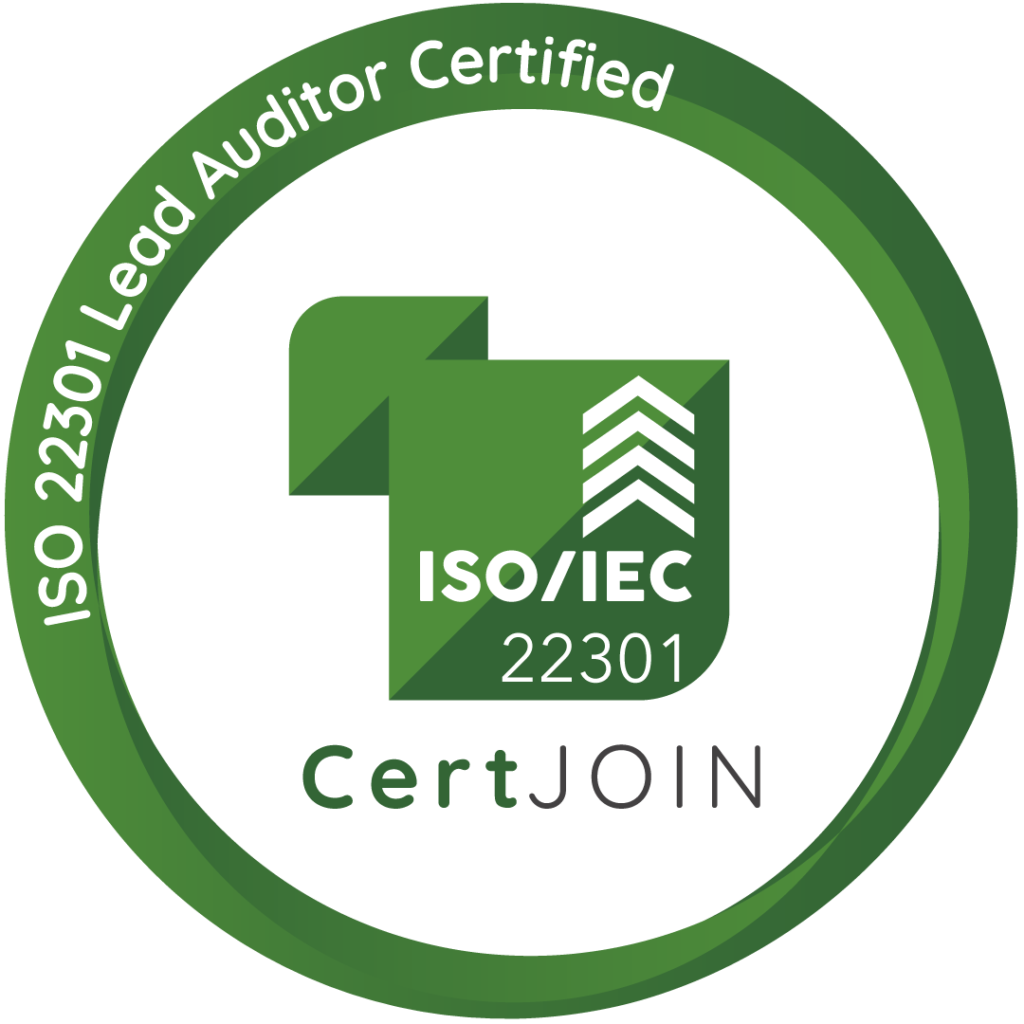 ISO 22301 Lead Auditor Certified