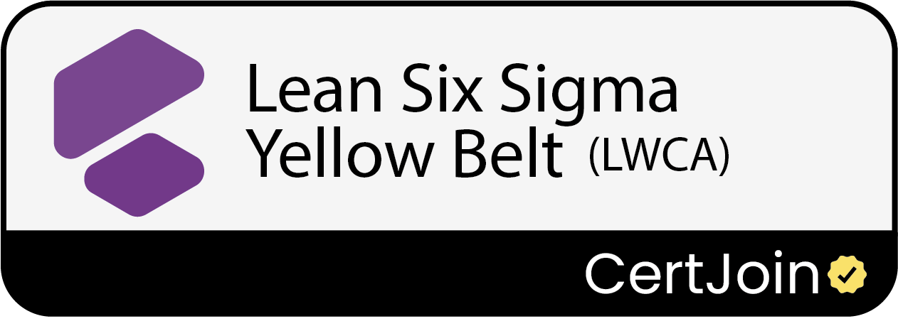 Lean Six Sigma Yellow Belt Certified Associate (LSYB)